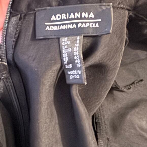 Adrianna Papell Womens Collared Satin Surplice Dress Style # AP1D105159 Sz 6 NWT - Picture 6 of 7